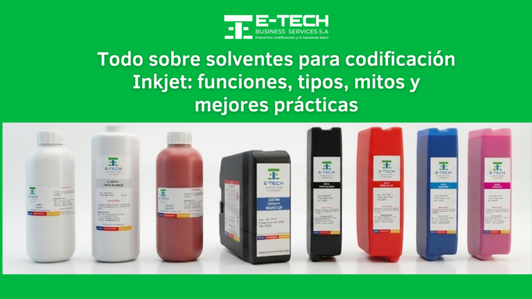 Todo sobre solventes para codificación Inkjet: funciones, tipos, mitos y mejores prácticas